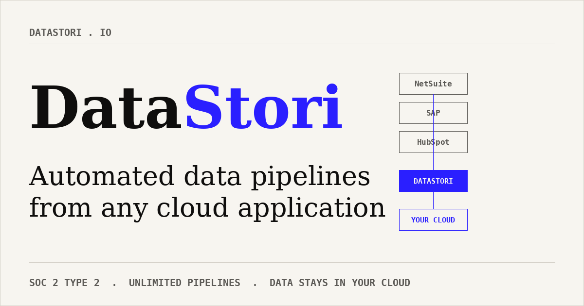 Introduction | DataStori Documentation
